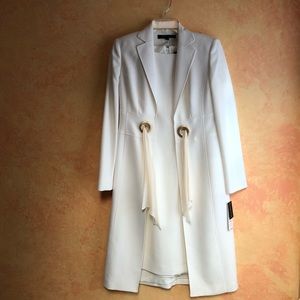 Elegant Anne Klein Winter White Dress Suit